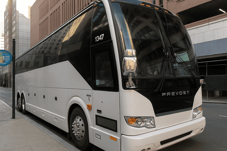 a Charter Bus Rental Youngstown coach bus