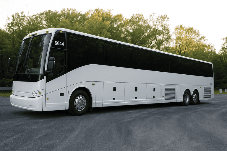 exterior of Charter Bus Rental Youngstown coach bus