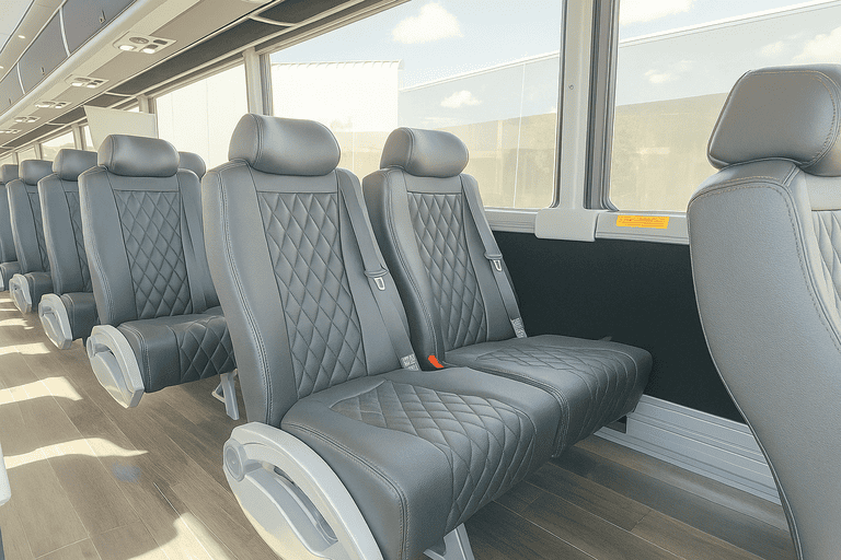 interior of Charter Bus Rental Youngstown charter bus